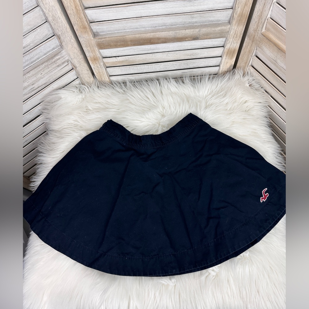 Y2K 90s Vintage Hollister Cotton Navy Blue Mini Casual Skirt Size Small